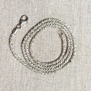 20 inch Sterling Silver Diamond Cut Rope Necklace